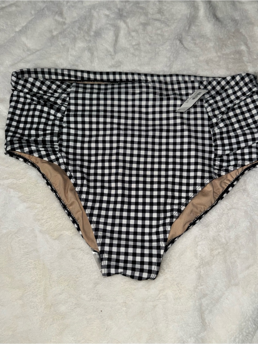Old Navy Black and White Gingham One-Piece (Bottom View)